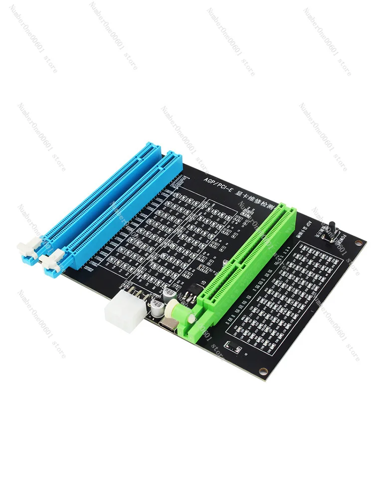 For AGP PCI-E Graphics Card Detector CPU Test Seat with Light False Load Computer Main board Repair Tool