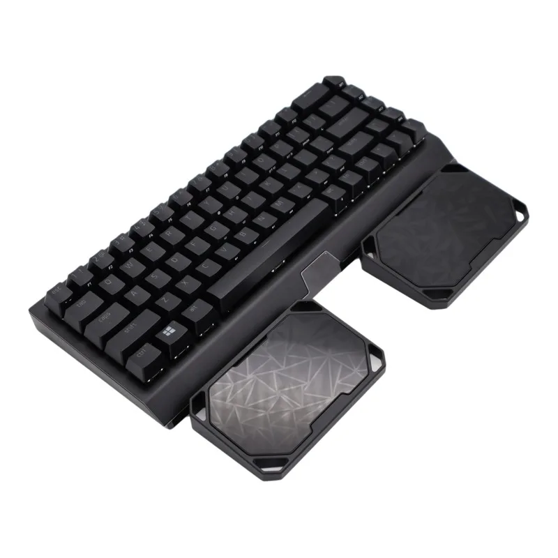 Descanso de pulso para teclado magnético dividido, liga de alumínio, teclado mecânico, descanso para as mãos, mouse pad personalizado para jogos, acessórios para teclado