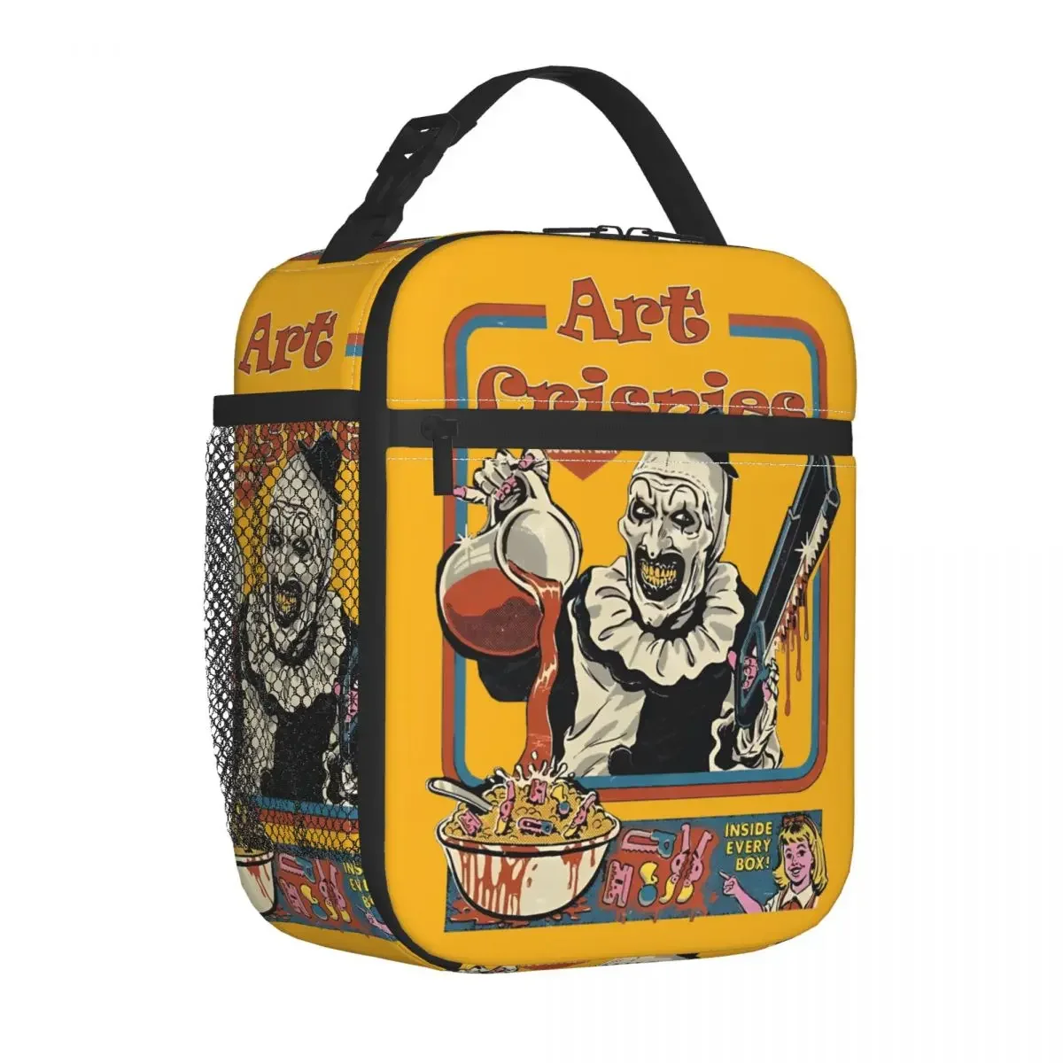 Terrifier 3 Clown Art Crispies Insulated Lunch Bags Large Meal Container Cooler Bag Lunch Box Tote Office Picnic Food Bag