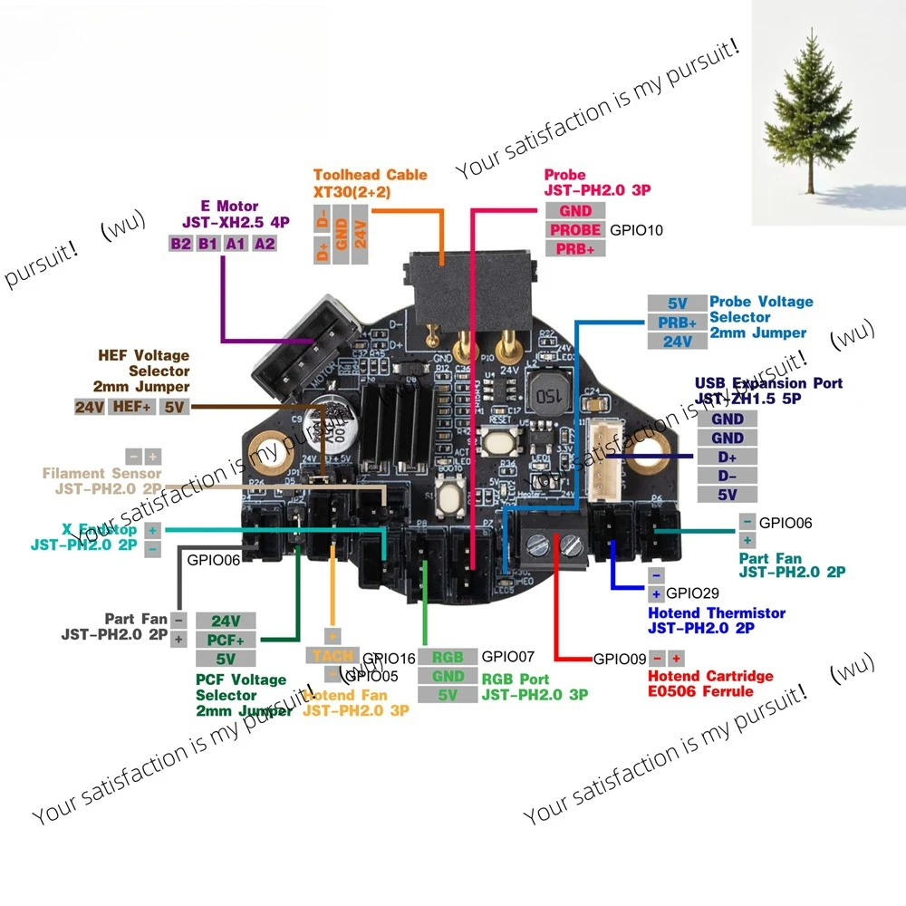 New Nitehawk LDO toolboard featuring RP2040 MCU TMC2209 drive ADXL345 accelerometer and USB port Voron StealthBurner