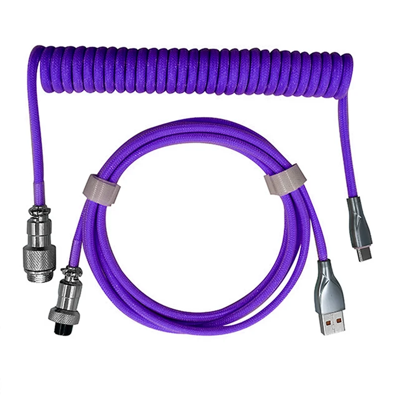 A42T-Mechanical Keyboard Cable USB Data Cable Aviation Head Cable Spring Cable Gaming Keyboard Cable