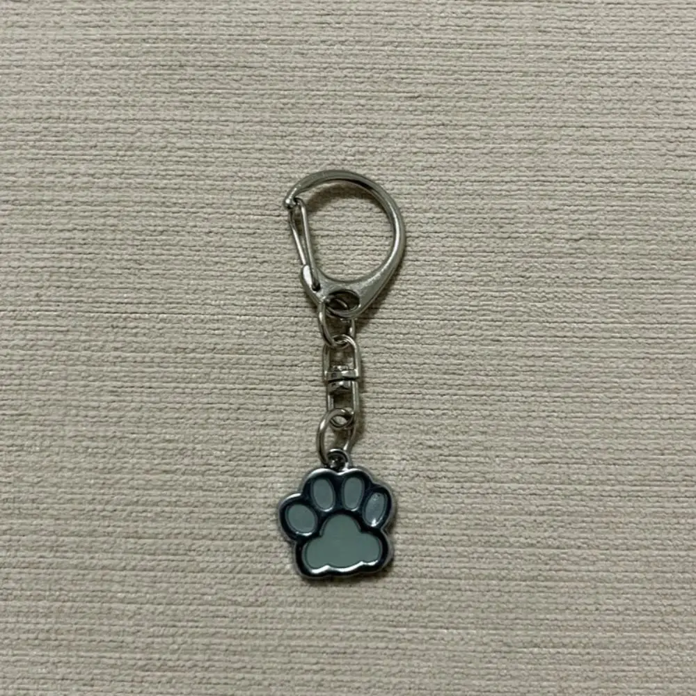 Fashion Glow in Dark Luminous Paw Keychain Bag Ornament Cartoon Cat Paw Keyring Keyholder Alloy Bag Pendant