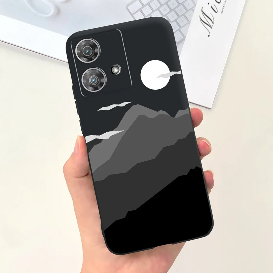 Etui na telefon Motorola Edge 40 Neo Edge40 5G Czarne, miękkie, silikonowe etui przeciwstukowe do Edge 40Neo Capa Panda Rabbit Luxury — zdjęcie 7