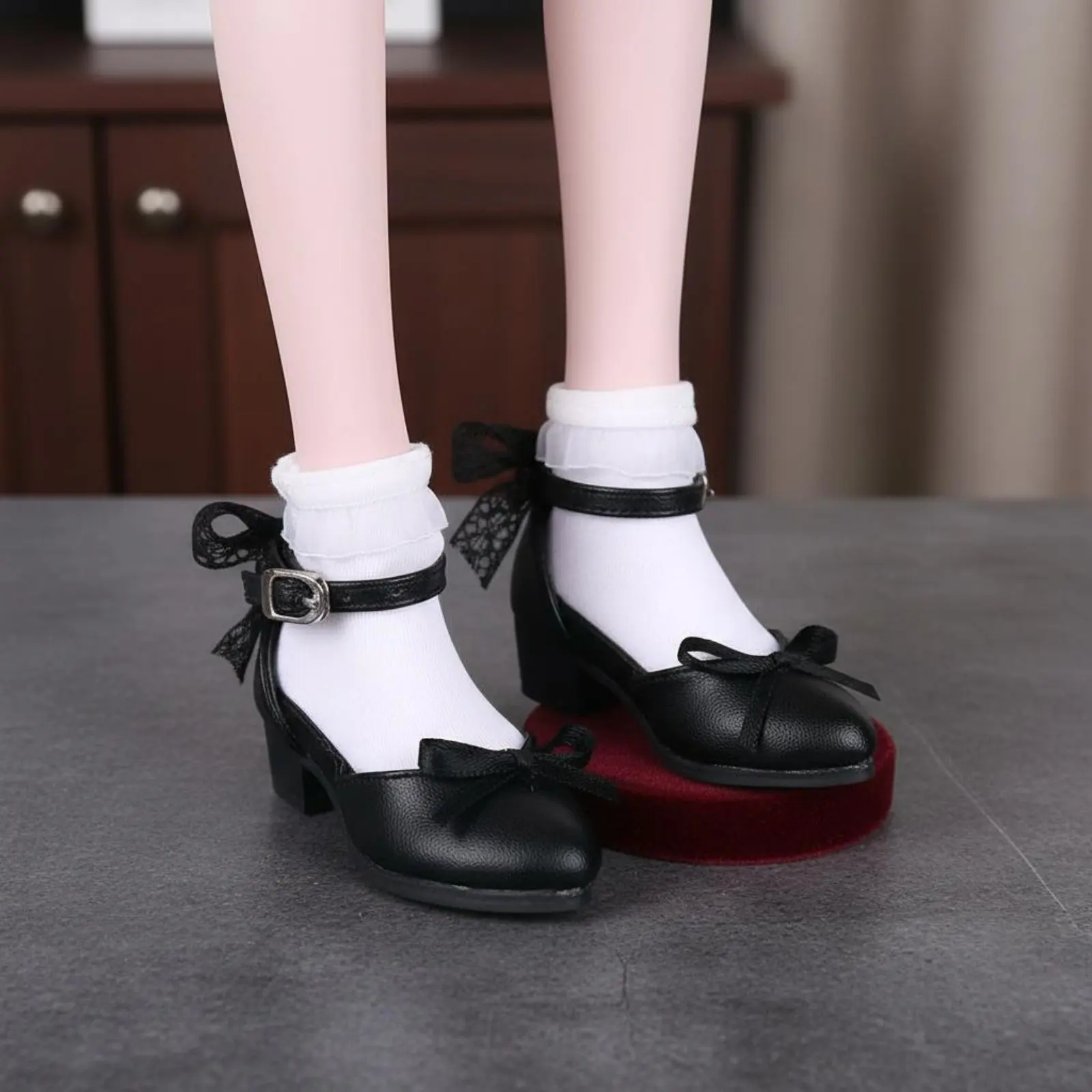 1/3 BJD Doll Shoes Lifelike Design BJD High Elevated Shoes 1/3 Scale Doll Shoes Versatile Ankle Strap