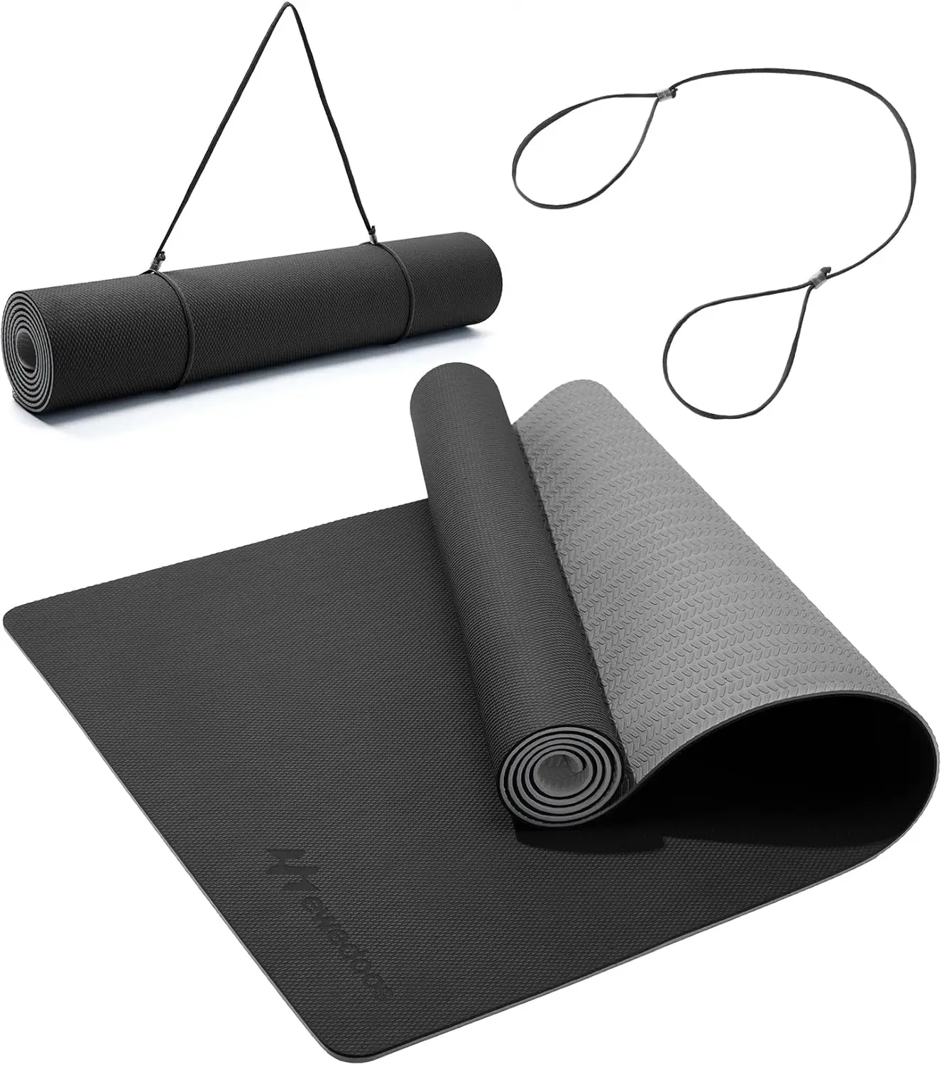

Thick TPE Yoga Mat Non Slip Eco Friendly Exercise Mat for Women Men Kids Pilates Fitness