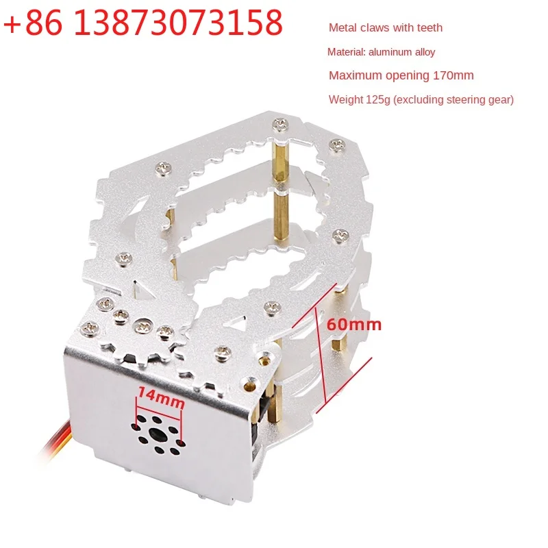 170mm Metal Bracket Gripper Manipulator Claw Clamp Robotic Arm For Arduino Robot DIY Kit with MG996 Mechanical Gripper Claw Kit