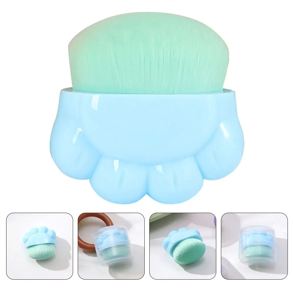 Pincel de maquiagem com garra de gato, portátil, base, corretivo, aplicador de blush, ferramenta de viagem, pincel para blush