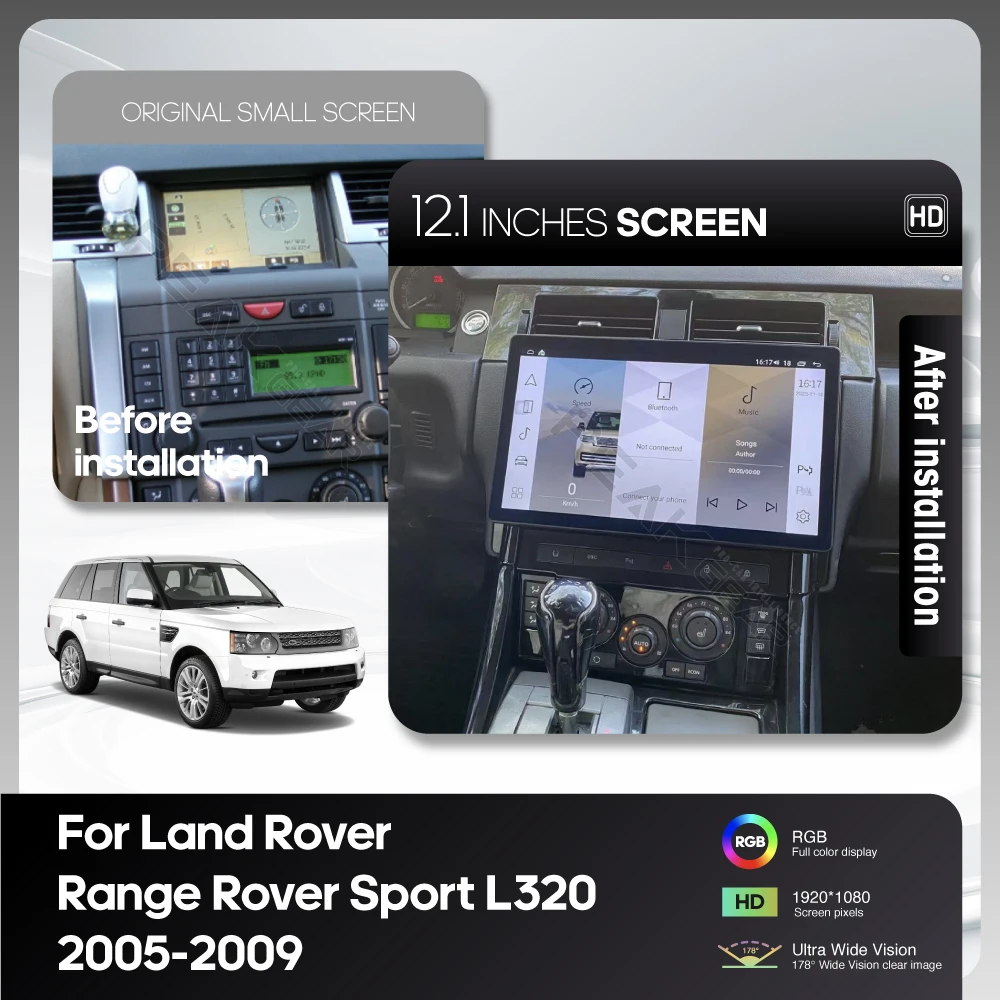 13.3inch For Land RoverRange Rover Sport L320 2005-2009 Radio stereo Car multimedia video player Android13 Carplay 4G WiFi 360