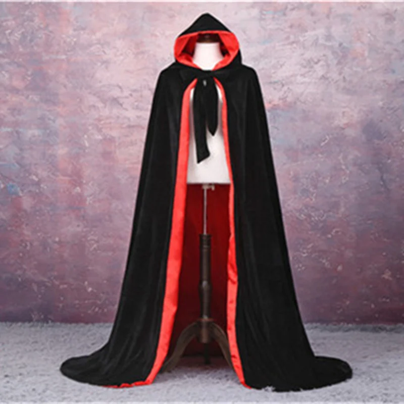 Frauen/Herren 2022 Samt Mantel Samt Mit Kapuze Cape Kostüm Weihnachten Fancy Kleid Cape Neue Halloween Kostüm Schal mantel