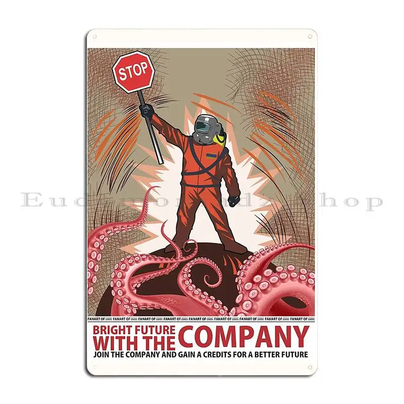 Lethal Company Join The Company Poster Metal Plaque Poster Retro Wall Decor Iron Design Kitchen Tin Sign Poster