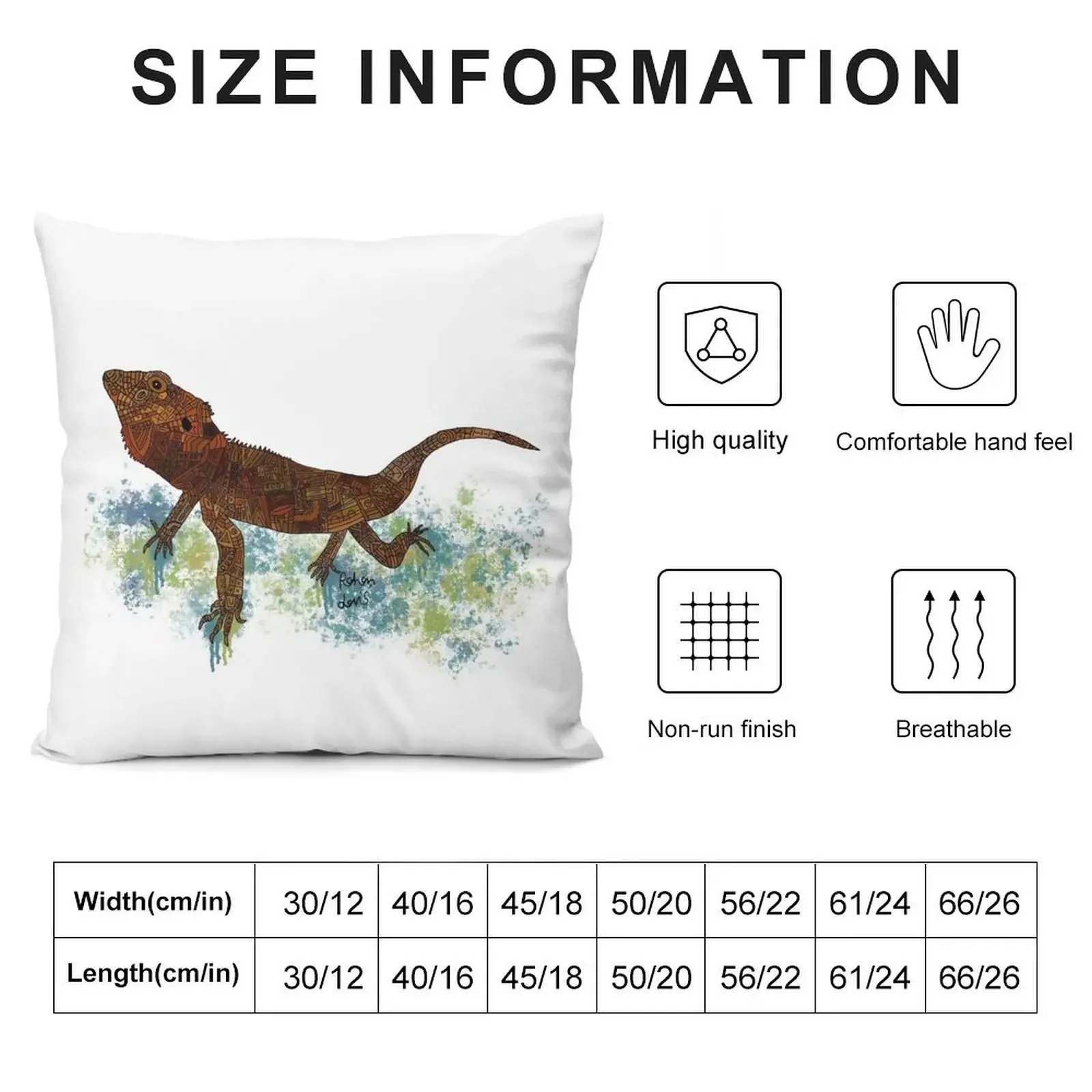 Bearded dragon robot Throw Pillow Decorative Cushions Rectangular Cushion Cover pillow