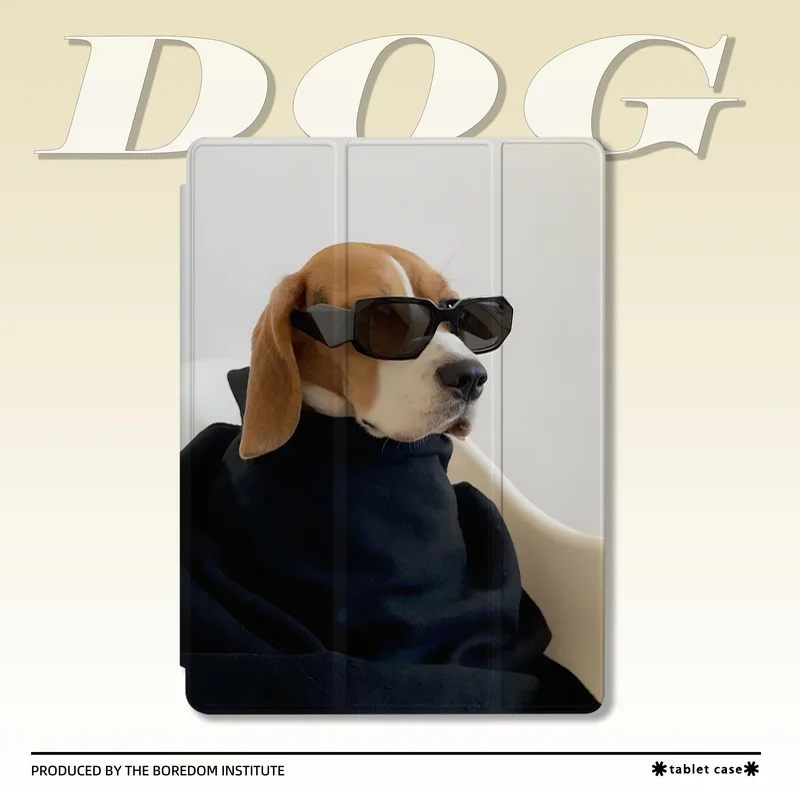 

Creative Puppy Cat Illustration INS For iPad pro 10/11-Inch 2020/6th/7th /8th /Air 3rd/Air 4th/9th gen/Air 5th Gen 2022/Air 11