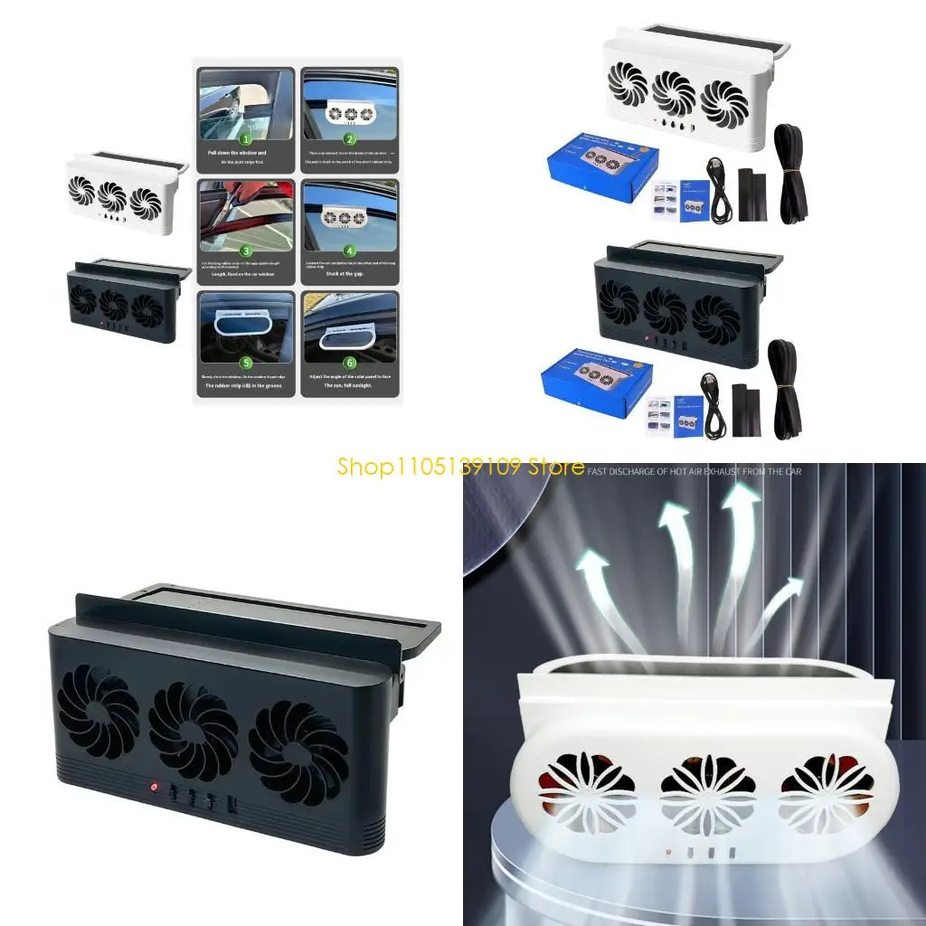 Solar Car Exhaust Fan Rapid Temperature Reduction Odor Eliminate Ventilation Fan