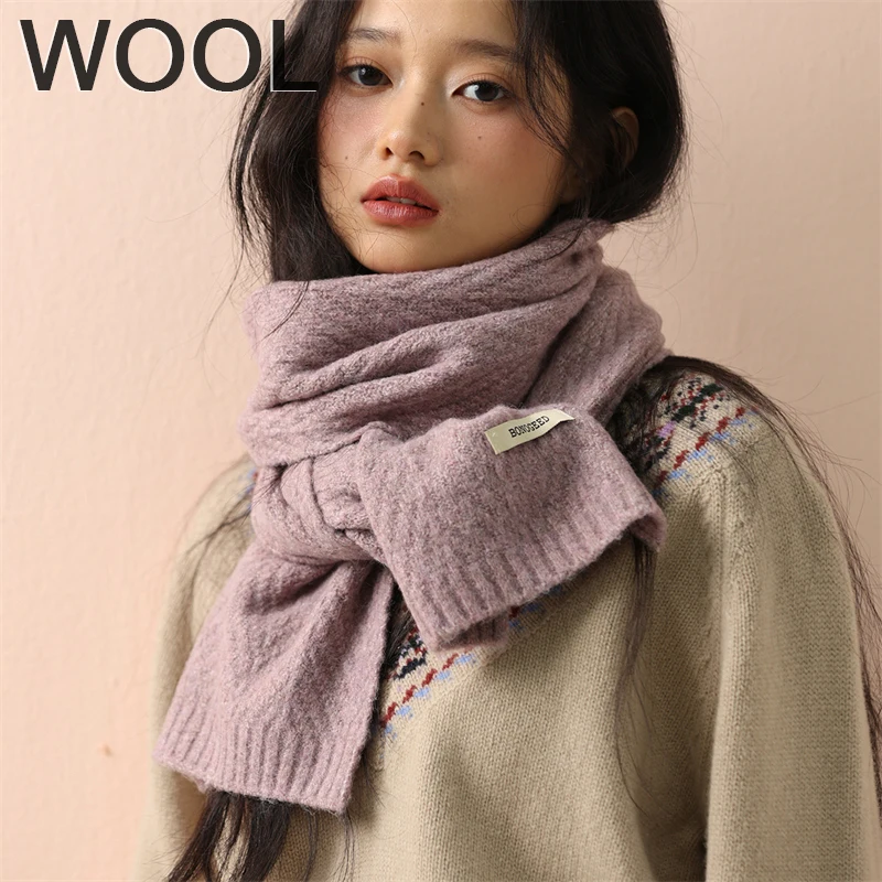 الشتاء وشاح ضيق الصوف وشاح محبوك الساخن بيع بلون وشاح الرجال والنساء العالمي الدافئة والباردة وشاح الشالات #1