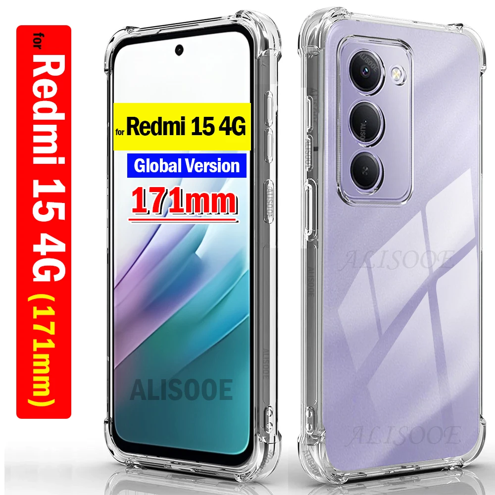 

Transparent Funda for Redmi 15 4G 171mm Global Case Ultra Thin HD Clear Soft Shockproof Cover Capa