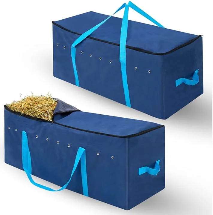 2025 Large Capacity Slow Feed Hay Bag with Waterproof Fabric for All Weather