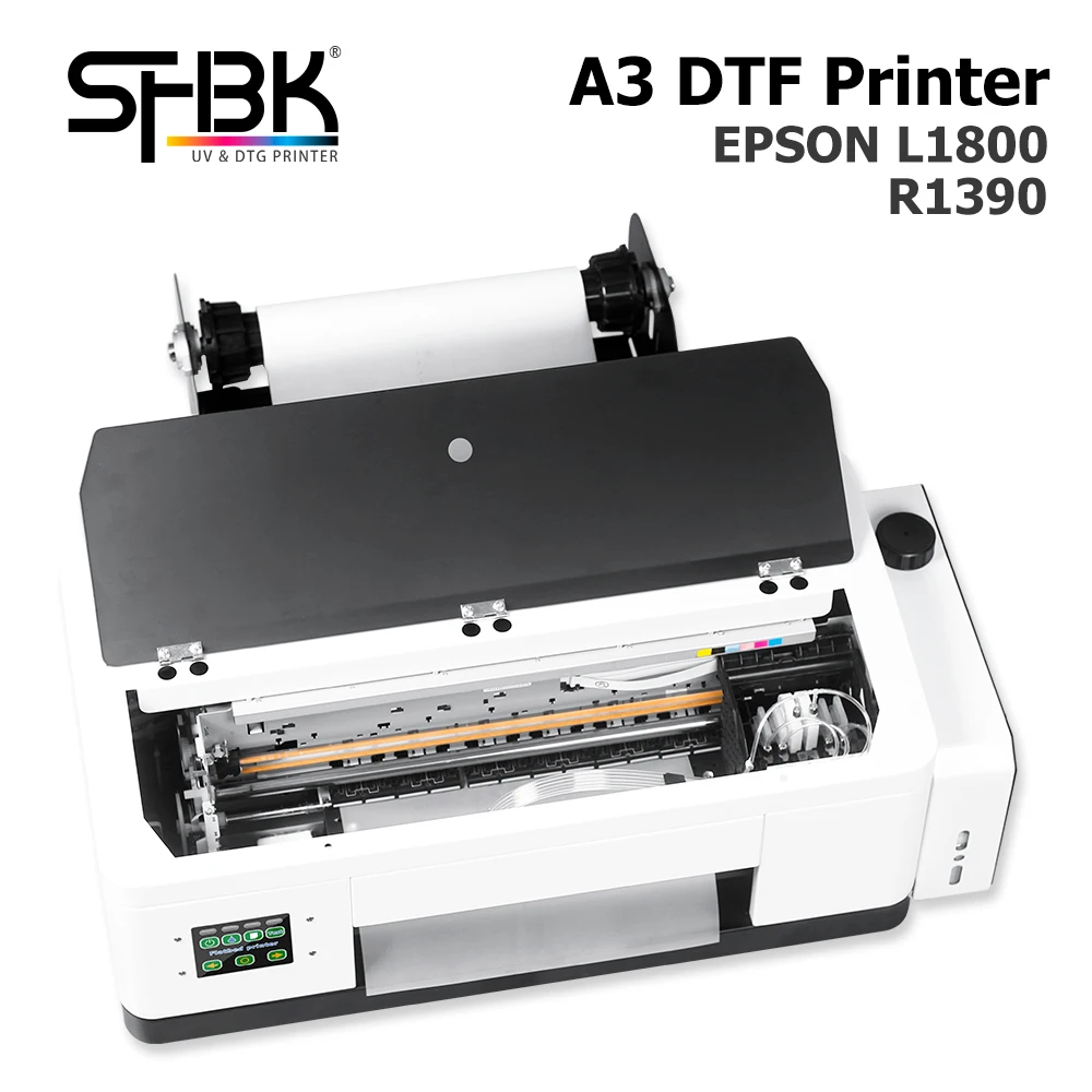 A3 dtf drucker mit direkt transfer film für epson l1800 und r1390, weiß pulver drucker für kleidung und t-shirt druck