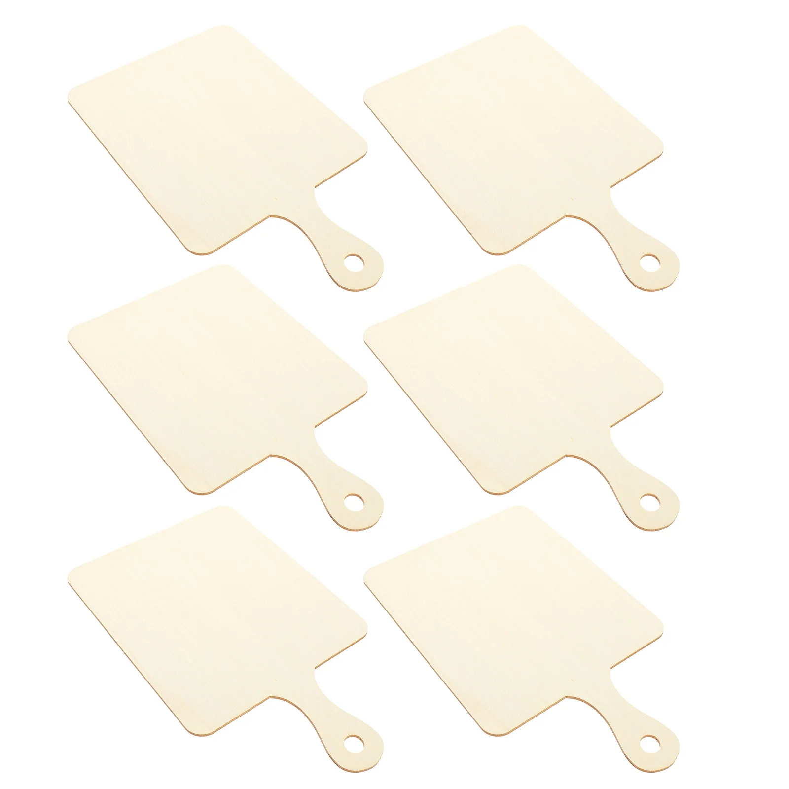 6개입 나무 도마 미니어처 미완성 블랭크 DIY 어린이 페인팅 보드 안전 무독성 주방 서빙 트레이