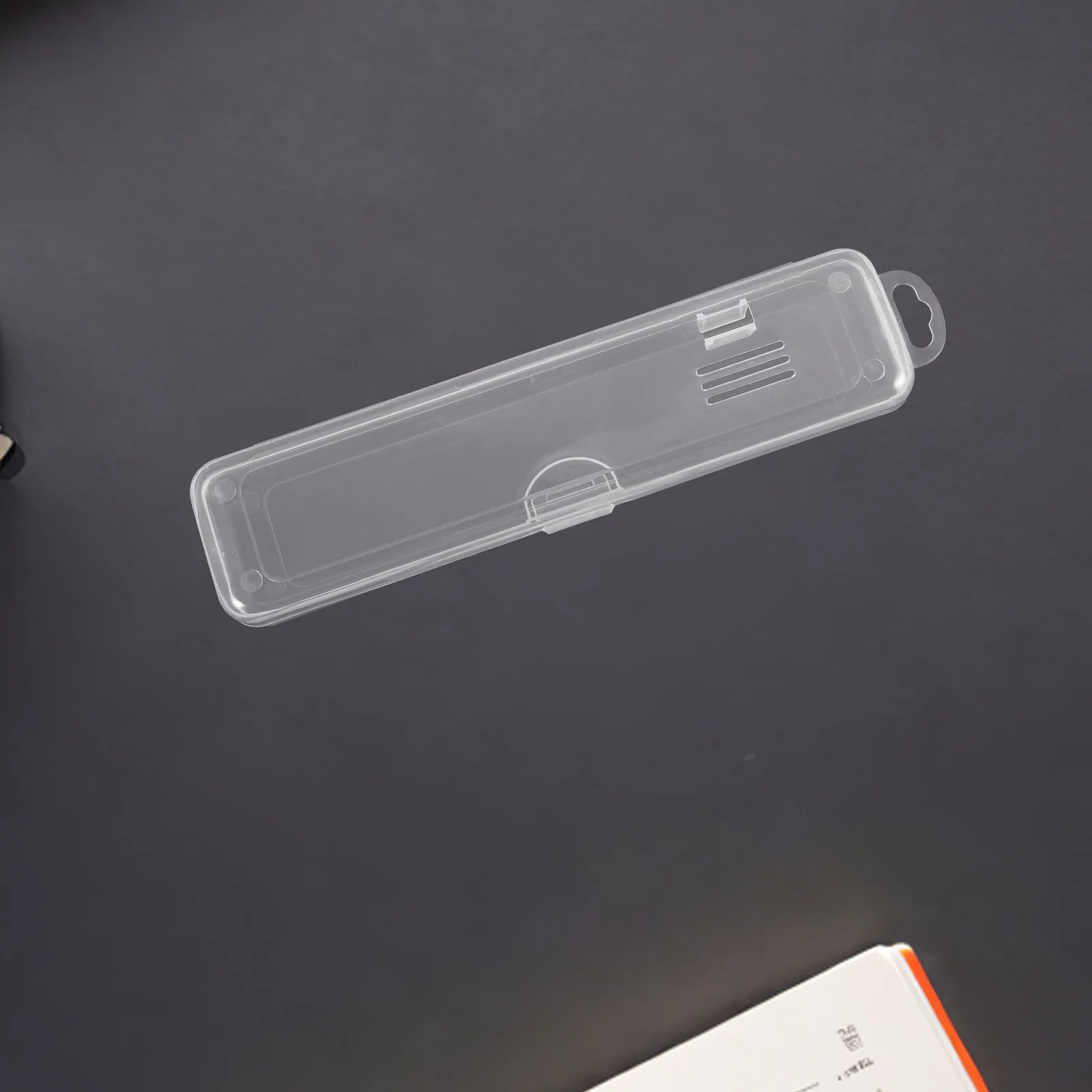 20Pcs Tongue Scraper Case Portable Transparent Storage Box Travel Tongue Cleaner Holder Organizer Toothbrush Fork Spoon