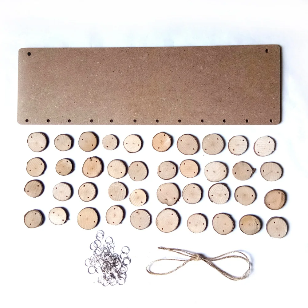 

82pcs Wood Message Hanging Board Set Creative Beautiful Note Board Hanging for Bedroom Livingroom Dining Room Store ( Wood