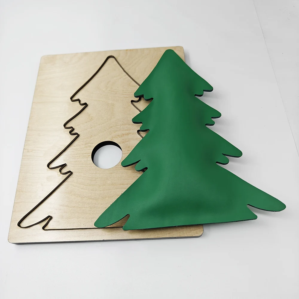 1 piece 25X19.6cm Christmas tree leather cutting mold,DIYhandmade, can be used to make keychains,bag pendants,and leather items