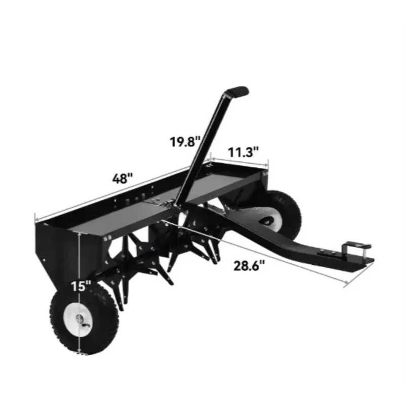 Buy-40Inch/100Cm Multifunctional Heavy Lawn Spike Aerator Tow Behind Broadcast Spreader