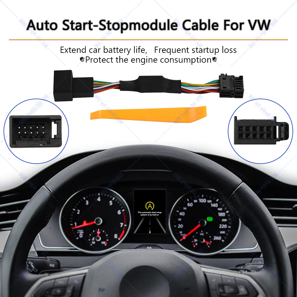 For VW Car Automatic Stop Start Engine System Off Device Control Sensor Plug for Golf 7 7.5 Passat B8 B8.5 Three Modes