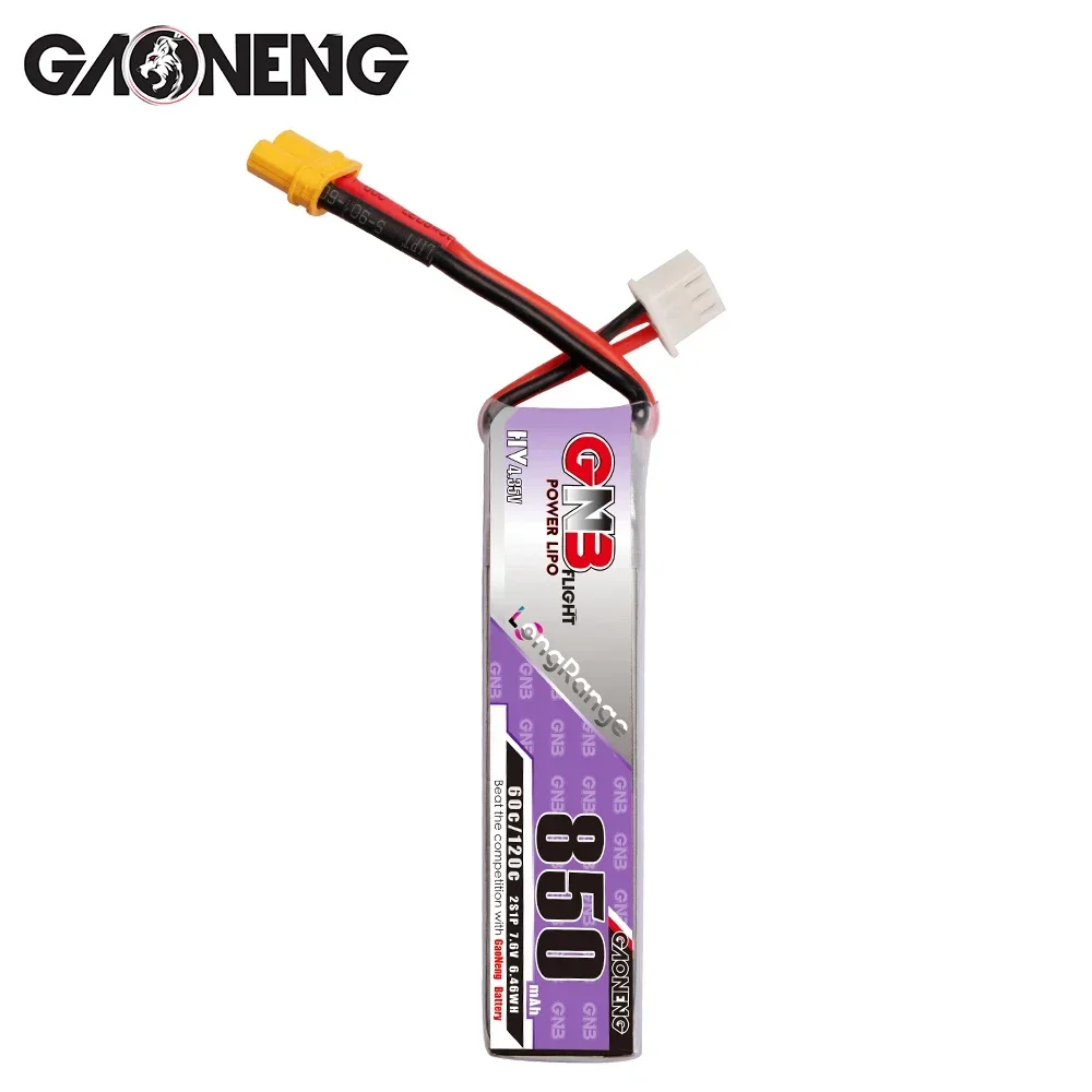 GAONENG GNB 850mAh HV 2S 60C 120C 7.6V XT30 Batteria LiPo A Lungo Raggio Tinyhawk II Piccolo Elicottero Heli Multiroter Mini Micro FPV