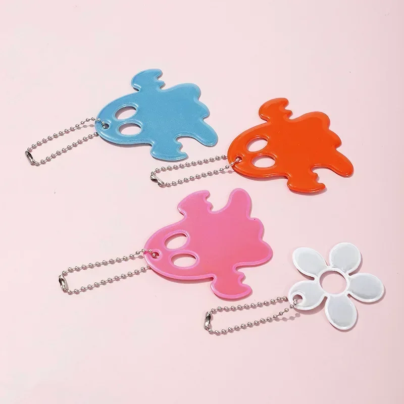 Reflective Keychain Hanger Keyrings para Crianças, Chaveiros para Mulheres, Acessórios de Jóias, Mix Color, Little Star, Coração, Charm Bag, Safety Use, 13 Pcs