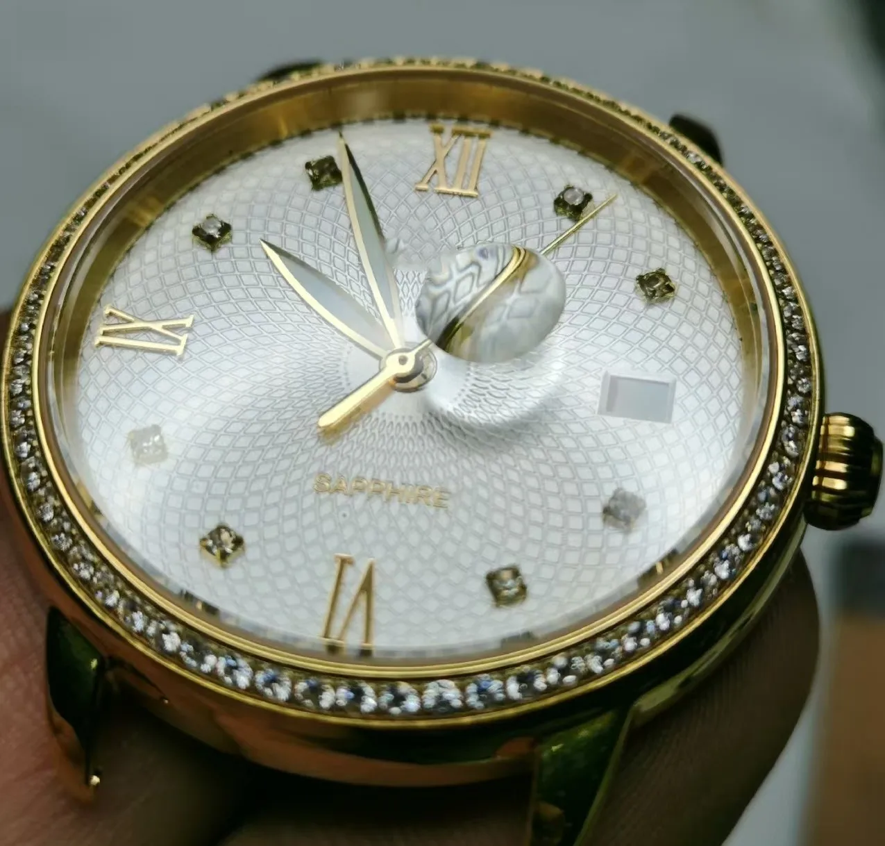 Мужские часы высокого класса по индивидуальному заказу, сапфировое стекло, китайский ремешок из воловьей кожи 2824, часы по индивидуальному заказу