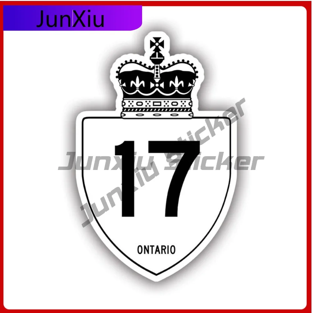 

Unique Sign Shaped Ontario Highway 17 Sticker Decal American Made Uv Protected Hwy Canada Canadian Freeway Vintage Vinyl