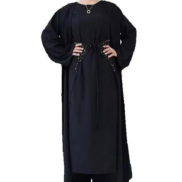 

Eid Muslim Sets for Women Dress Kimono Cardigan Dubai Abaya Turkey Kaftan Femme Musulmane Islam Jalabiya Kebaya Ensembles Outfit