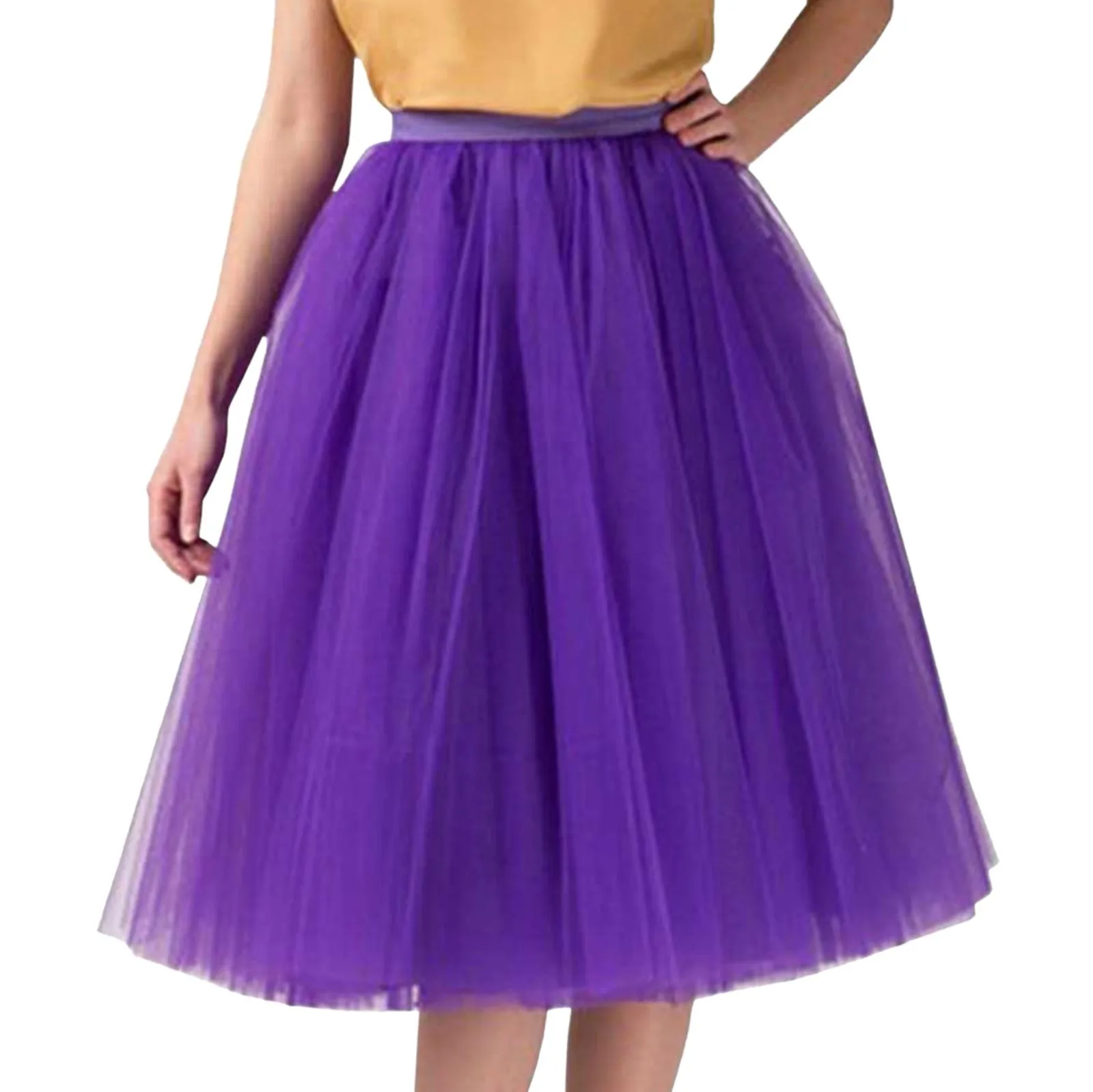 

New High Quality Pleated Gauze Short Skirt Adult Tutu Dancing Skirt Female Carnival Festival Costume Tulle Skirts Womens