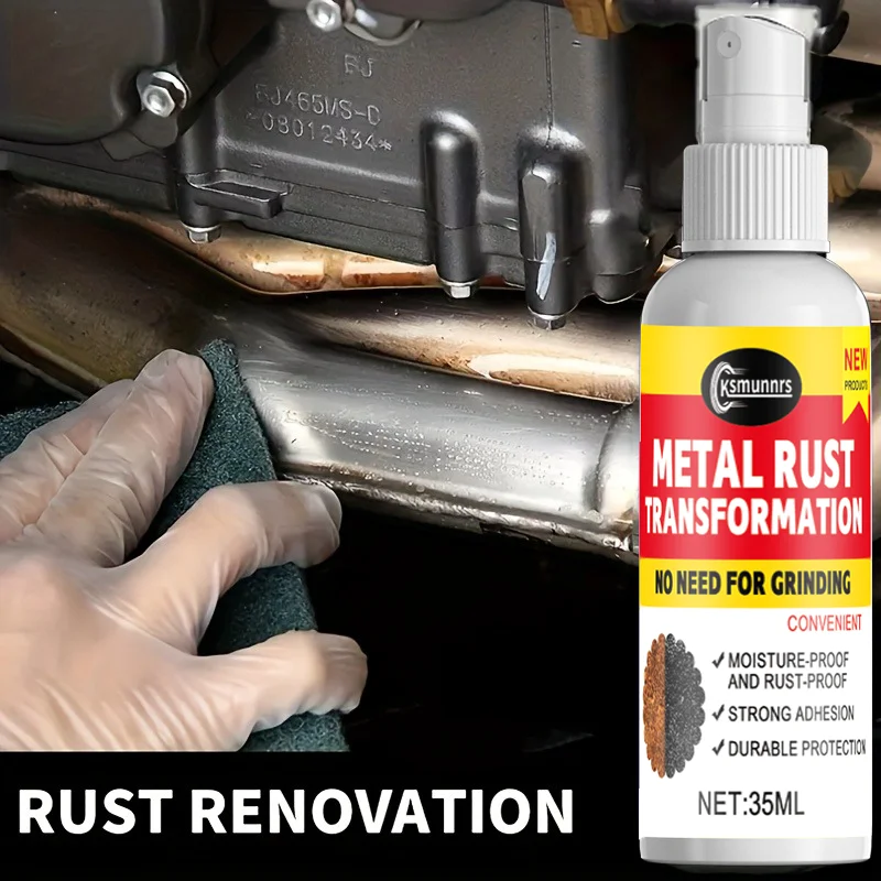 Powerful Fast Metal Rust Removal and Protection Spray - Powerfully penetrates and dissolves rust, leaving a polished, like-new f