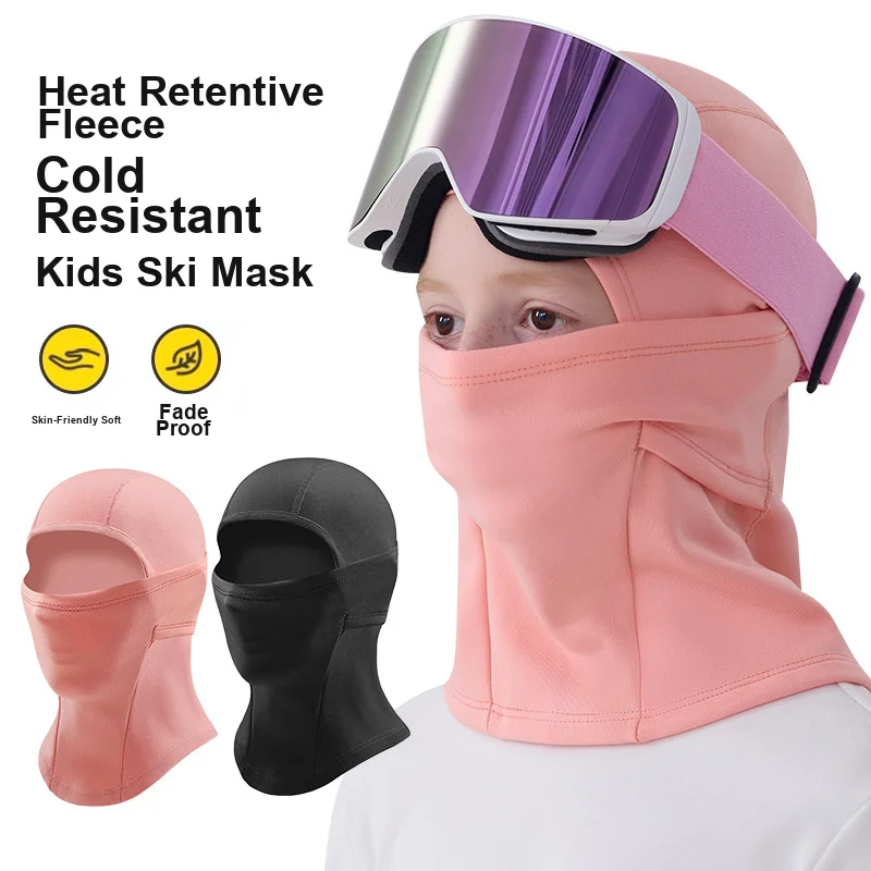 Kids Ski Face Mask Winter Warm Windproof Breathable Outdoor Neck Protector for Boys Girls Skiing Activities