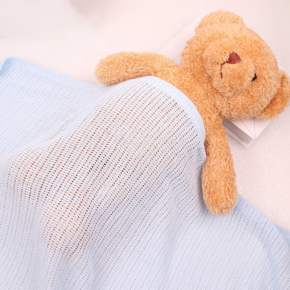

3Pcs Baby Cellular Blanket Cotton Swaddle Receiving Blanket Compact Portable Lightweight for Boys Girls Toddler