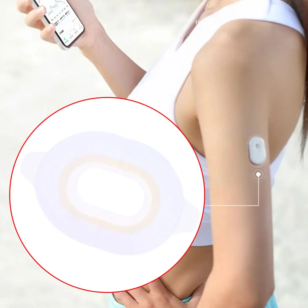 Obrázek 6: Vodotěsný rozhodný nálepka vyztužené lepidlo páska pro sibionics GS1 senzor dynamické krev glukosa monitoring systém zakrýt