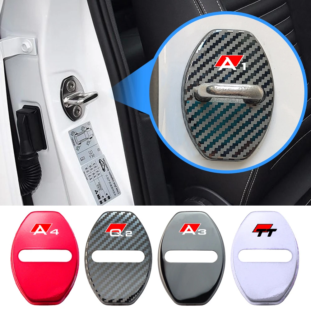 Car Styling for Audi A1 A3 A4 A5 A6 A7 A8 TT S3 S4 S5 Q3 Q4 Q5 Q7 Q8 R8 S6 S7 SQ5 TTS Car Door Lock Cover Auto Protection Case