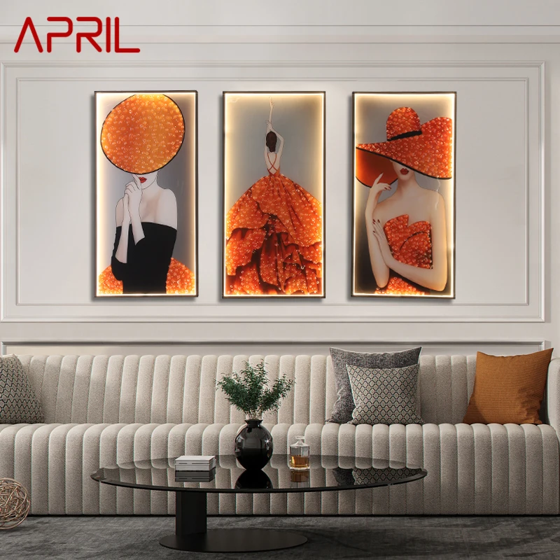 APRIL Wall Lamps Modern Fashion Three Pieces Suit Sconces Lighting LED Creative For Home