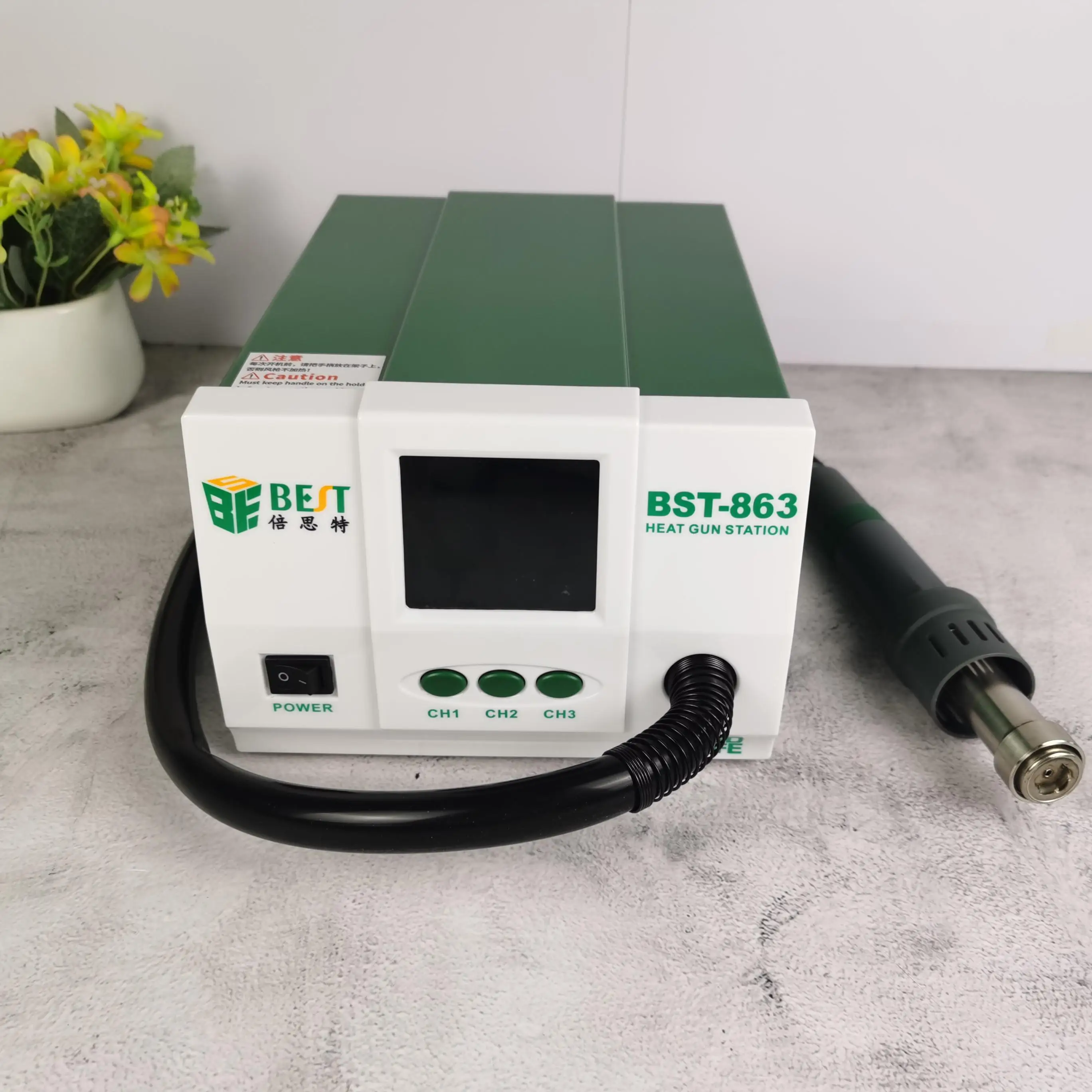 

(Have In Stock) Automatic Bga Rework Station 1200W Heat Gun Hot Air Gun Soldering Station BST 863 PCB Welding Station