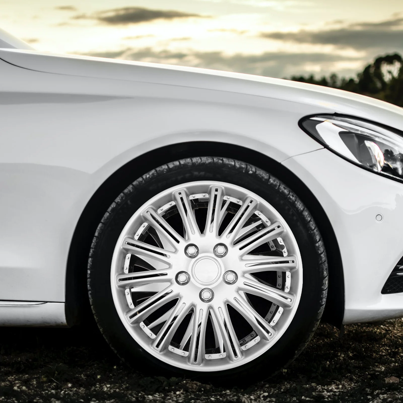 

14 Inch Hubcap Wheel Rim Cover Decorative Car Hub Cover Reliable Firm Plastic Fast Installation Vehicle Wheel Protection