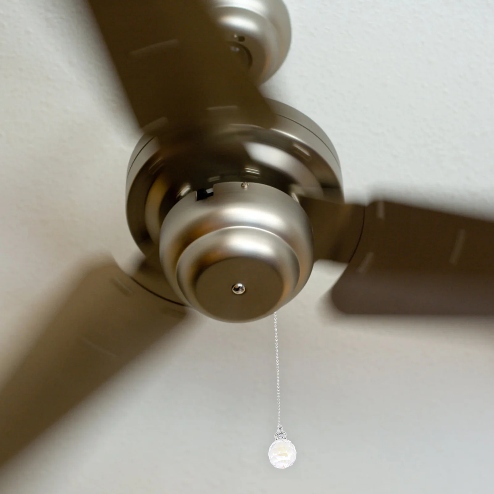 2 Buah Rantai Tarik Kristal Bening Dekoratif untuk Lampu Gantung, Liontin Bola untuk Kipas Angin, Perpanjangan Rantai Tarik Kipas, Tarikan Kipas Dekoratif