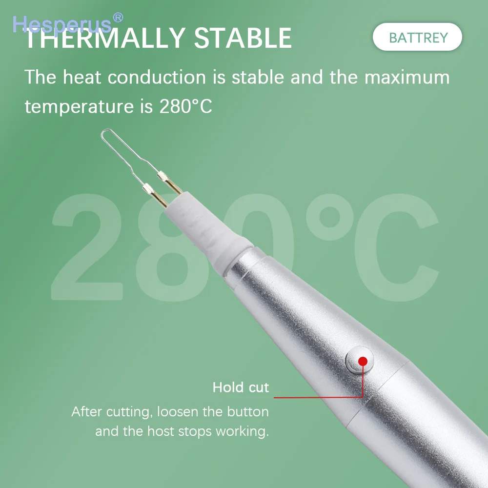 den tal Gutta Percha Taglio Batteria AA riscaldata Modello rimovibile Denti e taglierina per gengive Penna emostatica per elettrocoagulazione 8 punte