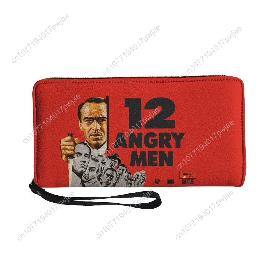 12-boze mannen film retro poster oude film aangepaste portemonnee portemonnee Sprunki rits lange portefeuilles dubbele print draagbare portemonnee cadeauzakje