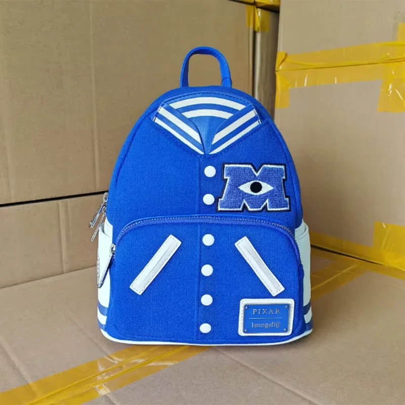 Loungefly Disney Pixar Cartoon Backpack Monsters University Baseball Uniform Backpack Cute Boy Backpack Elementary School Bag