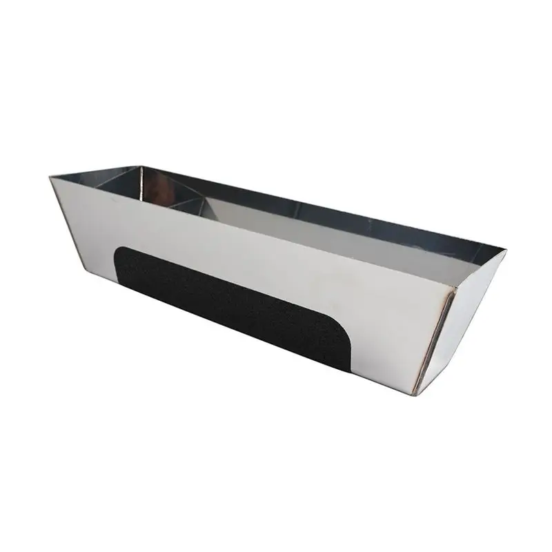 AEE2-With Pad, Stainless Steel Mud Tray, Waterproof, Smooth, Heavy Duty, Non-Slip, For Drywall, Mud Tray, For Plaster