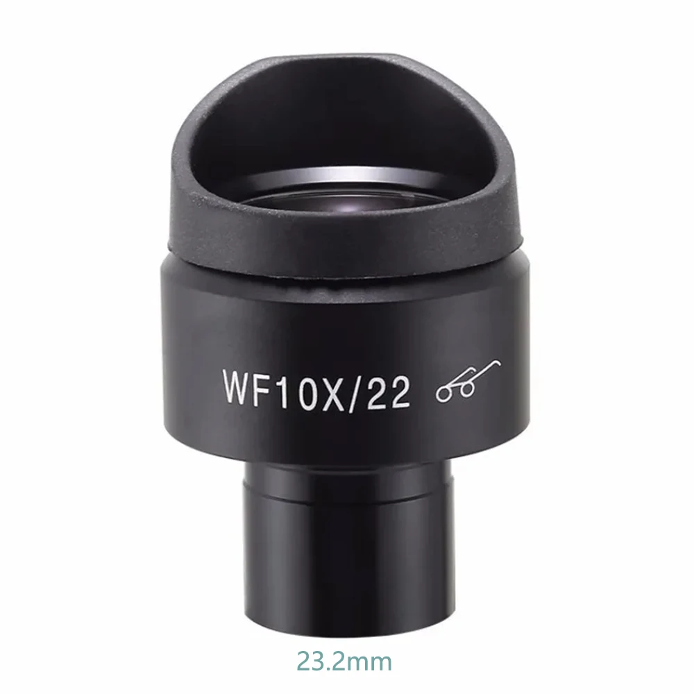 1pcs 2pcs WF10X/22 High Eyepoint Eyepiece Lens for Biological Microscope Mounting 23.2mm Wide Field View 22mm Diopter Adjustment