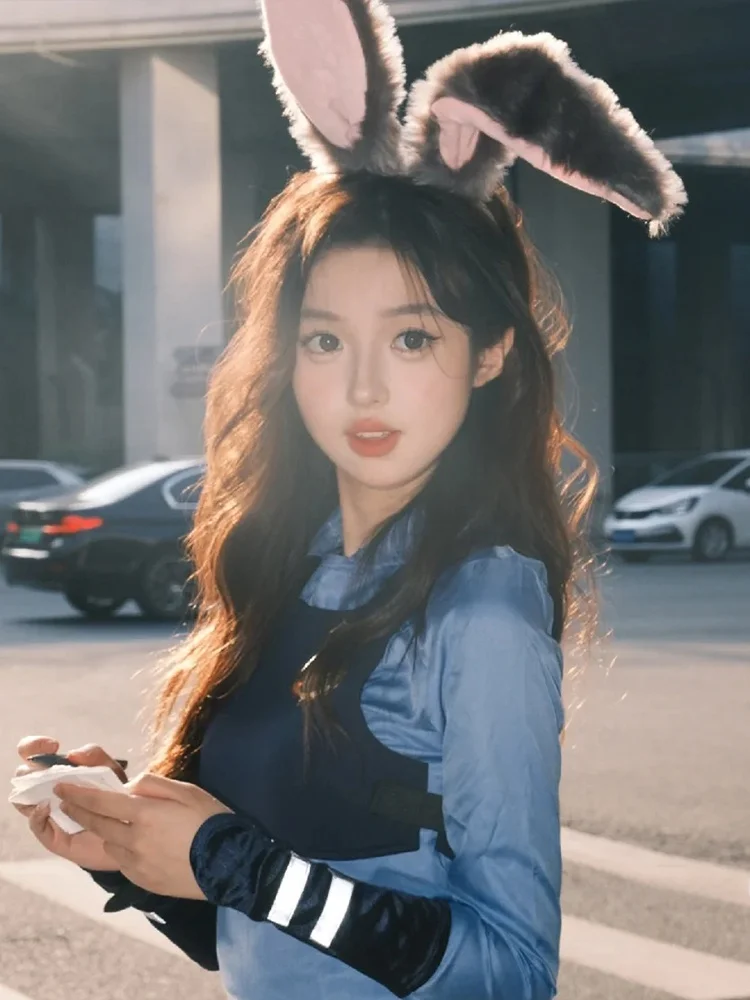 

Judy Police Rabbit Ear Headband Photo Prop Sweet Sle Faion Hair Accories Fre out New Unique