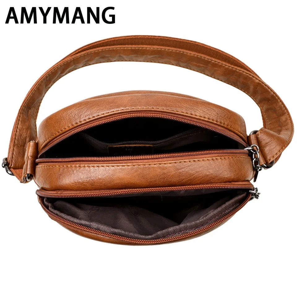 Two Layers Soft PU Leather Shoulder Bags High Quality Purses and Handbags Famous Designer Crossbody Bag for Women Sac A Main