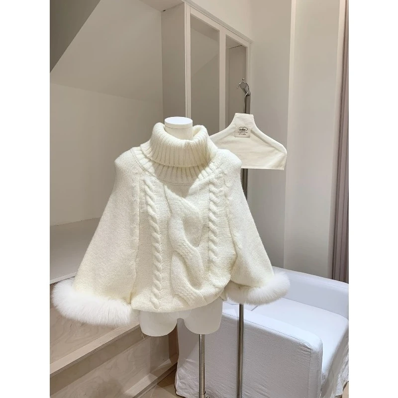 A New Korean-style Simple Commuter Bat-sleeve Sweater Versatile Knitted Coat Young Middle-aged People High-end Solid Color Coat